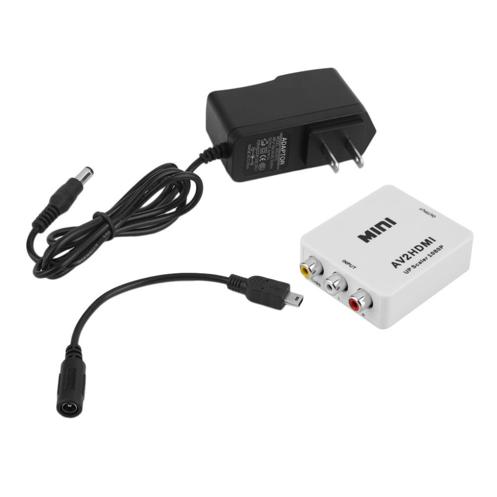 Mini Rca Av To Hdmi Converter Adapter Composite Av2hdmi Converter 1080P Dvd 5063131618761