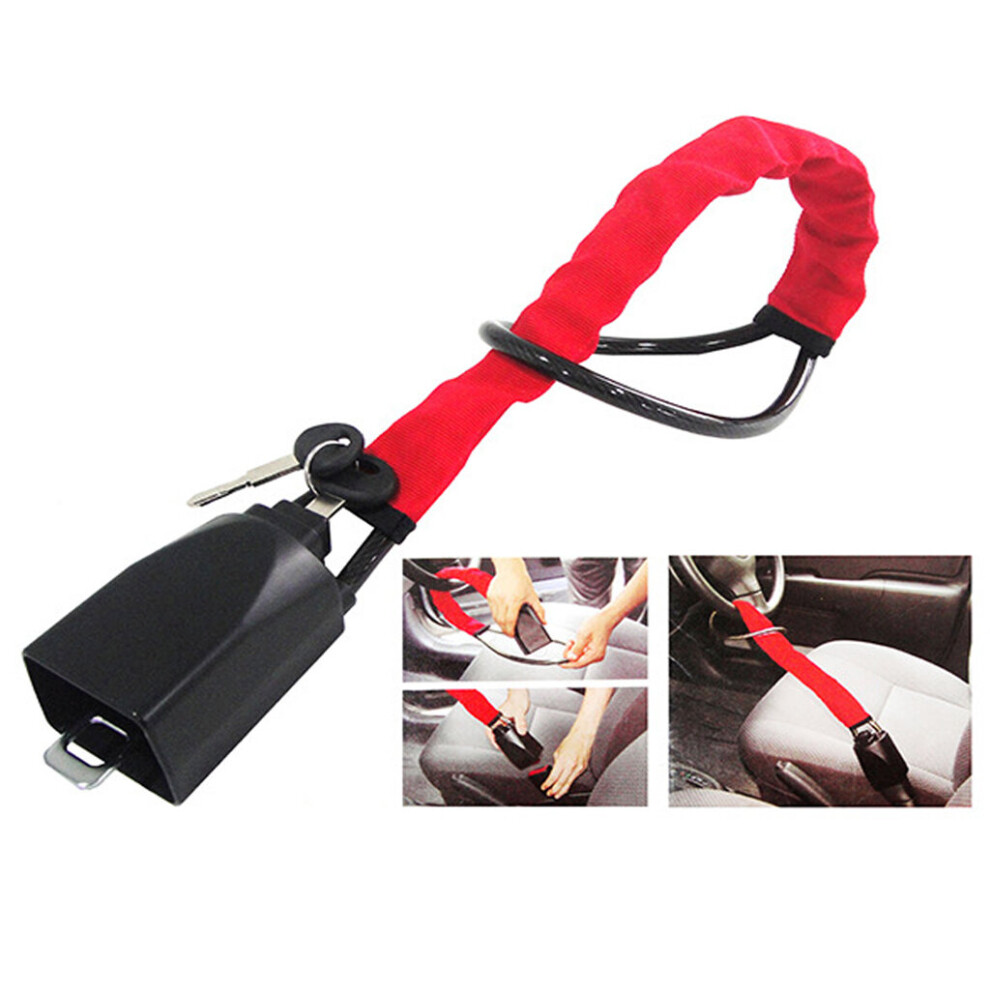 Universal Car Vehicle Anti-Theft Steel Locking Steering Wheel Lock Strap 5063131431957