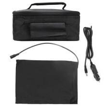 Portable Mini Car Microwave 12V Electric Oven Fast Heating Picnic Box for Travel Camping Food Cooking Black Car Food Warmer