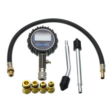 Digital Compression Tester Pressure Gauge Tester Kit Motor Auto Petrol Gas Engine Cylinder Motorcycle Pressure Gauge