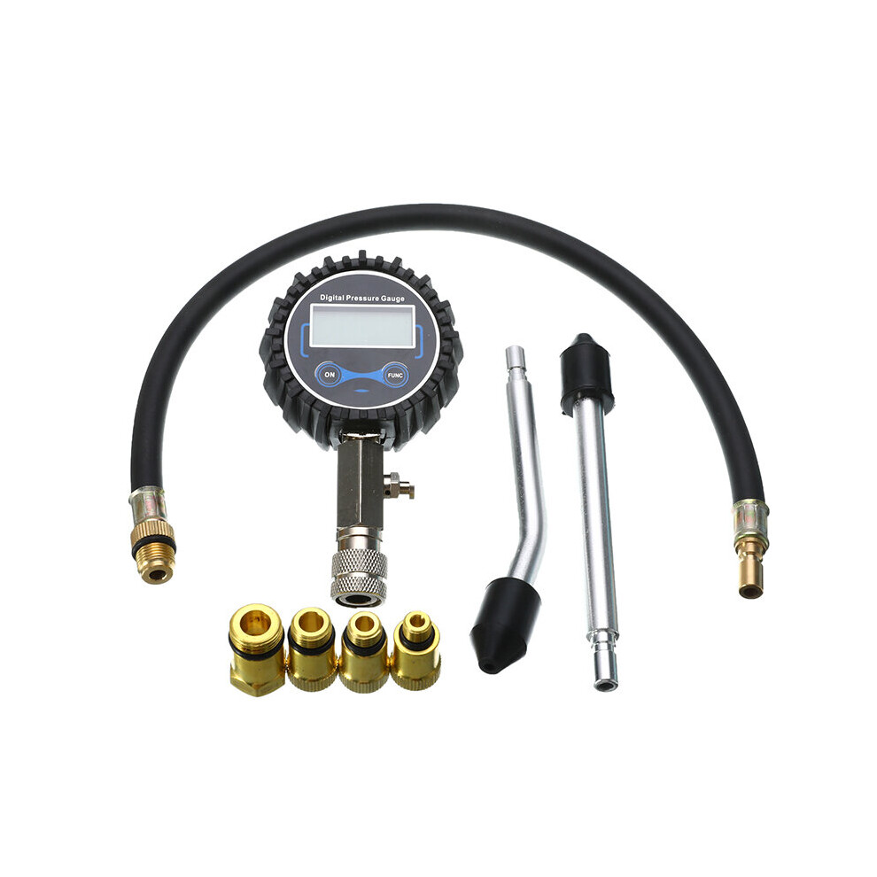 Digital Compression Tester Pressure Gauge Tester Kit Motor Auto Petrol Gas Engine Cylinder Motorcycle Pressure Gauge 5063131528480