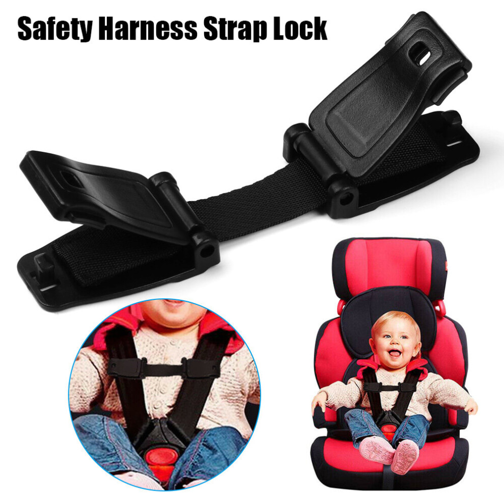 Car Seat Chest Harness Clip Buggy Highchair Safety Seat Belt Buckle Harness Strap Lock Anti Slip Child Adjustable Chest Clip Black Wejoy