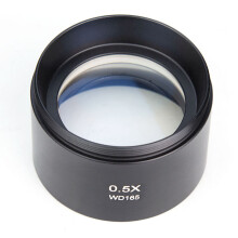 WD165 0.5X Stereo Microscope Auxiliary Objective Lens Barlow Lens with 1-7/8" (48mm) Mounting Thread