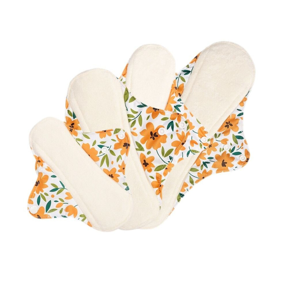 Wejoy Happyflute 4 Pieces Bamboo Fiber Reusable Menstrual Period Cloth Sanitary Pad Waterproof Regular Flow Women Feminine Hygiene Pad