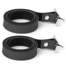 Pair Black Cow Leather Spur Straps English Horse Trail Tack Equine Tool