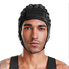 Football Soccer Goalkeeper Helmet EVA Shockproof Headgear For Rugby Flag Head Protector Cap Head Guard Goalie Hat Helmet Cycling