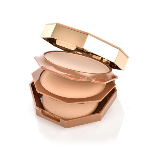 Nature Full Coverage Face Powder Long Lasting Waterproof New Make Up Foundation Powder Tools Double-layer Powder 2