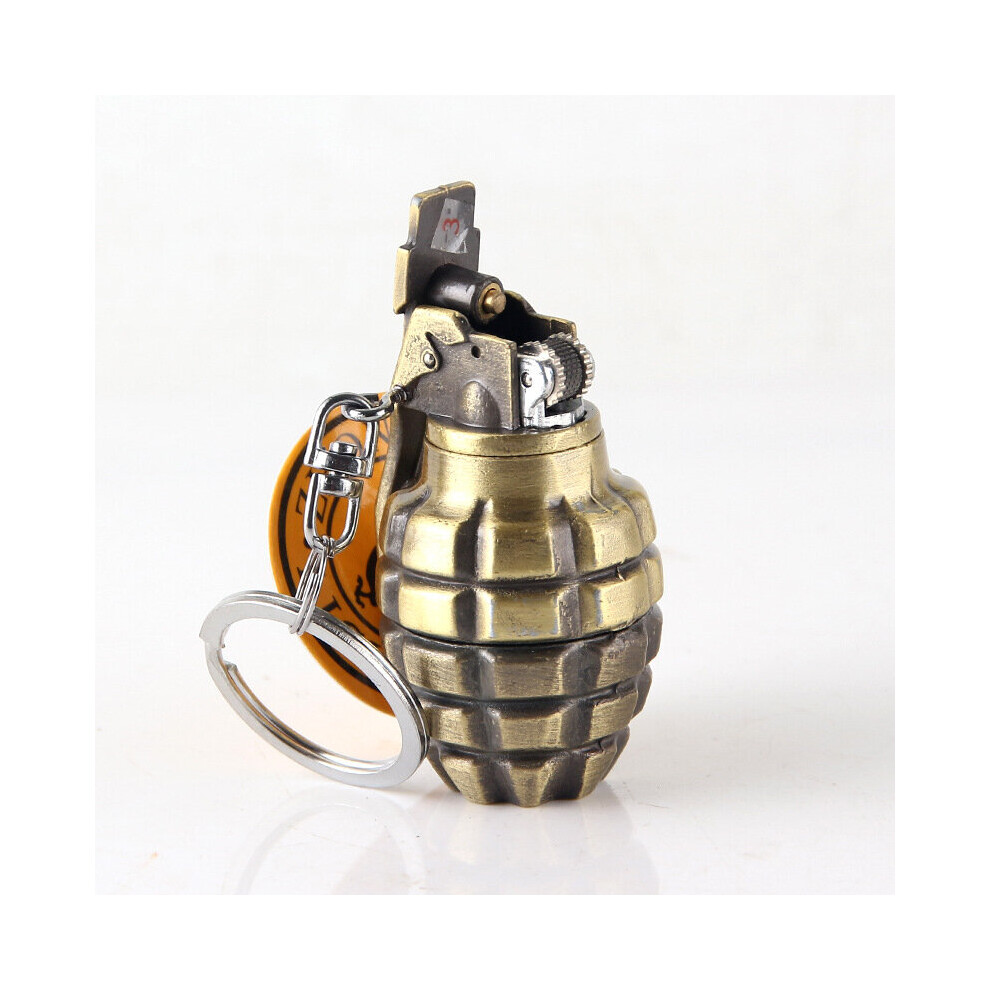 Wejoy Grenade Shape Gas Lighter Inflatable Fashion Cigarette Metal Lighters Windproof Smoking Grinding Wheel Lighter Outdoor Tools Gr