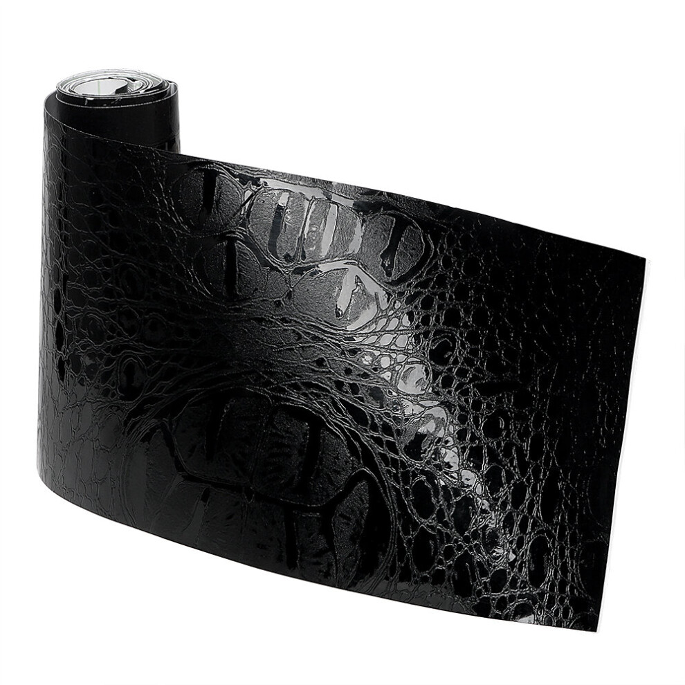 Leepee Leather Texture Simulation Crocodile Interior Decoration Motorcycle Styling 150*10Cm Car Sticker Film Uv Protected Black 5063131448092