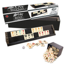 Luxury Premium Black Glitter Pearl Rummy Tile High Quality Silvery Shiny Wood Cues Game Set Okey Rumikub Cube Ebony Wooden Gift