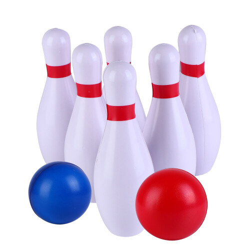 1 Set Bowling Game Set Bowling Interactive Game Educational Toys (White) 1