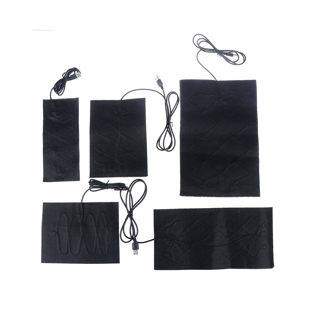 Wejoy Black 1/4Pcs Heated Pad 5V Carbon Fiber Heating Pad Hand Warmer Usb Heating Film Electric Winter Infrared Fever Heat Mat