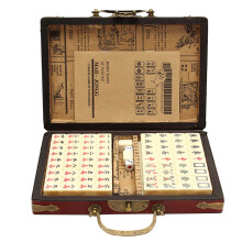 Mah-Jong Chinese Numbered Mahjong Set 144 Tiles Mah-Jong Set Portable Chinese Toy Party Gambling Game Board With Box