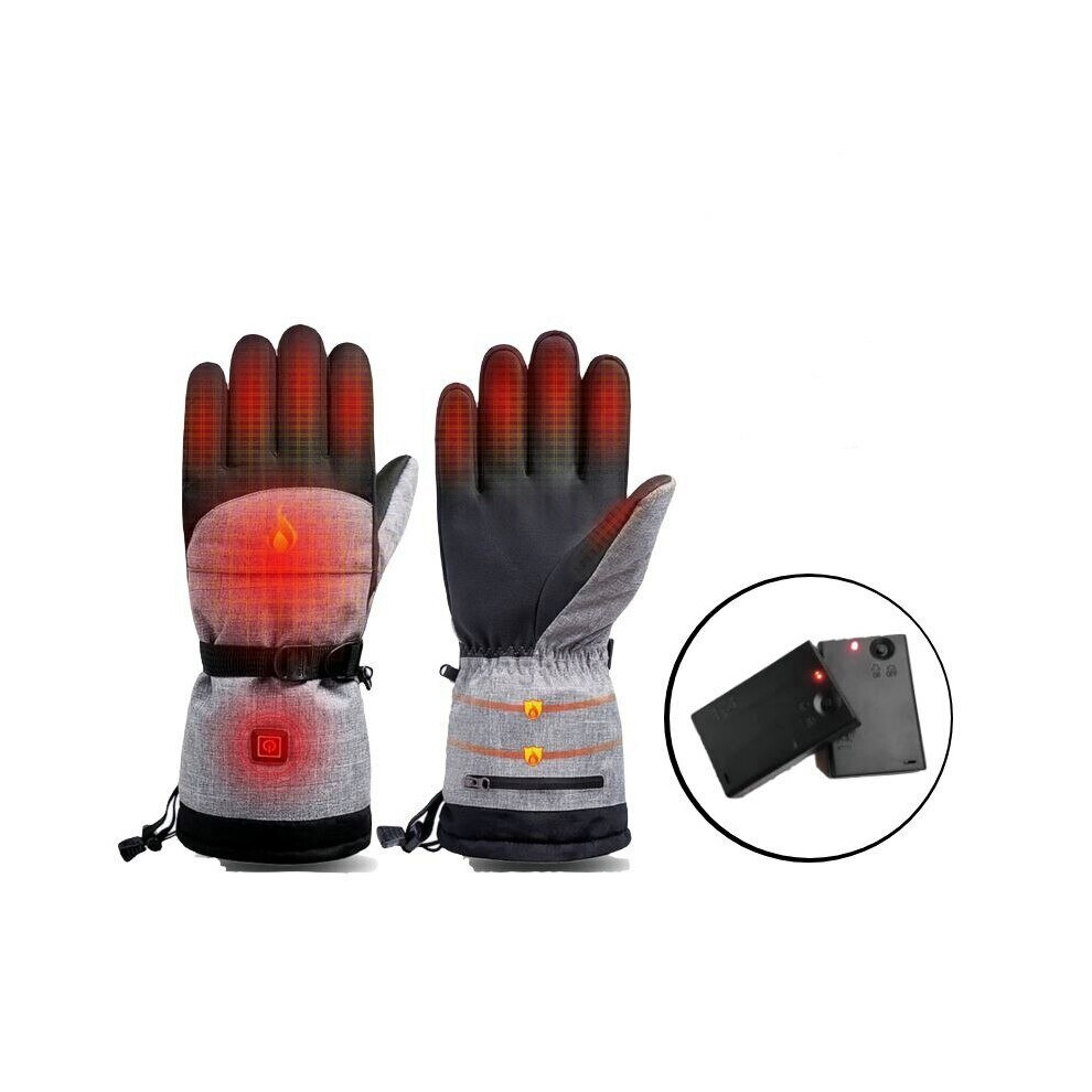 Waterproof Motorcycle Gloves Heated Guantes Moto Heating Hand Warmer Electric Thermal Heated Gloves Battery Powered Gloves Winte 5063131396263