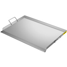 VEVOR Stove Top Griddle Multiple Size for Gas Grill Stainless Steel Bakeware with 2 Handles Extra Drain Hole for BBQ Charcoal