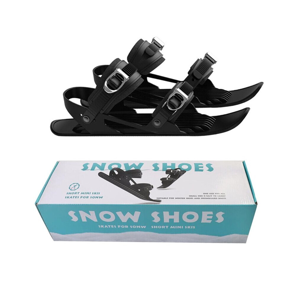 Mini Ski Skates Snowshoes for Snow Short Skiboard Snowblades Adjustable Bindings