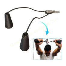 2PC Face Pull Fitness Cone Handles With Pulley Nylon Rope For Biceps Triceps Training Suspension Trainer Pull Up Bar Grip Handle