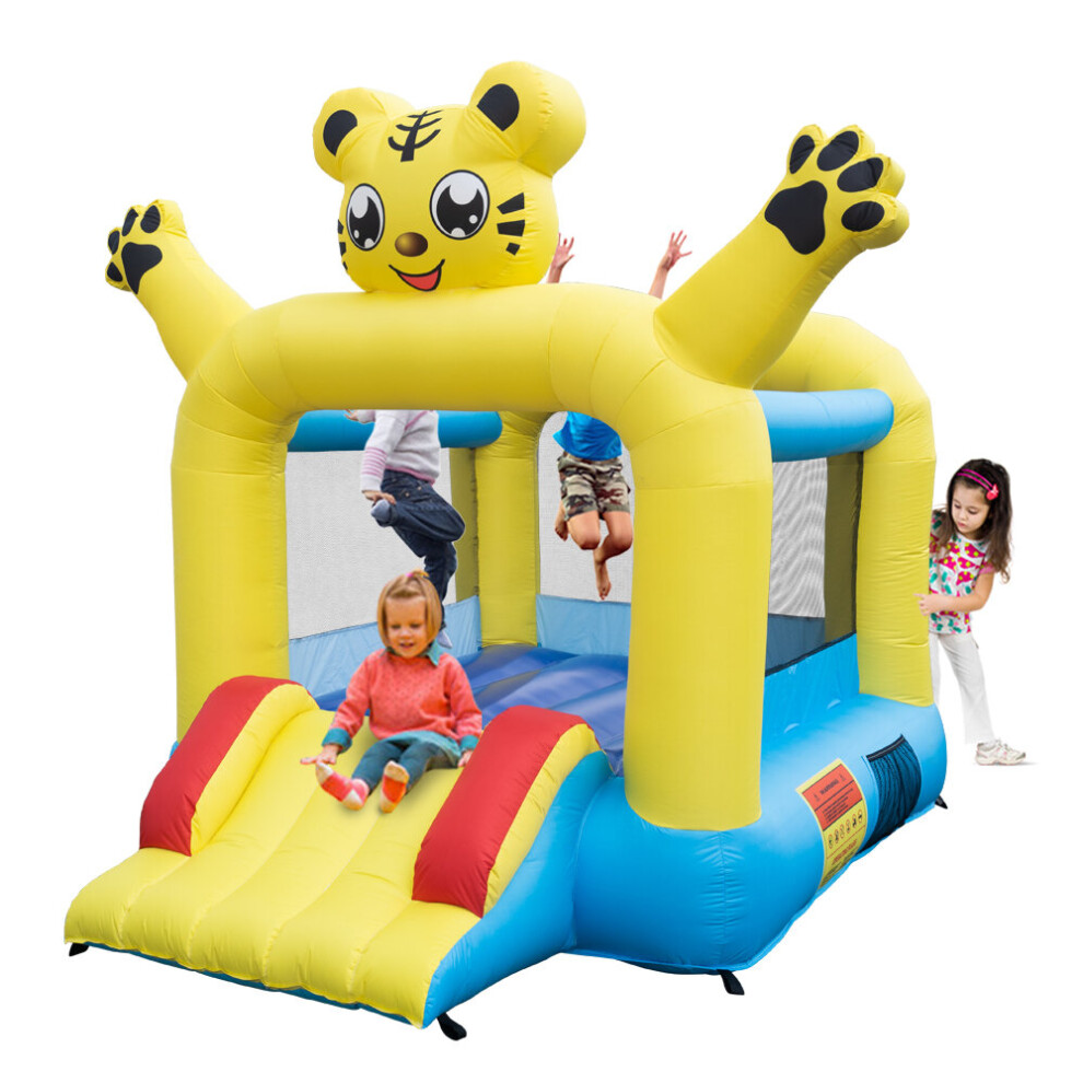 Bounce House Inflatable Jumping Castle with Slide Basketball Hoop Inflatable Bouncer Family Backyard Bouncy Castle Idea for Kid