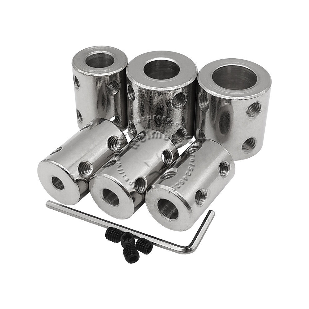 1Pcs 3.17Mm/4Mm/5Mm/6Mm/8Mm/10Mm/12Mm Rigid Shaft Coupling Coupler Motor Connector Sleeve #45 Steel 5063131500417