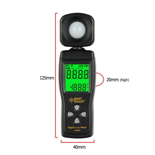 AS803 Digital Luxmeter High Precision Light Meter Lux/FC Meters Luminometer 2