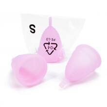 1 2PCS (S+L) Lady Cup Feminine Hygiene Reusable Medical Silicone Mentrual Sanitary Pads Cup Menstrual Siliccona Medica