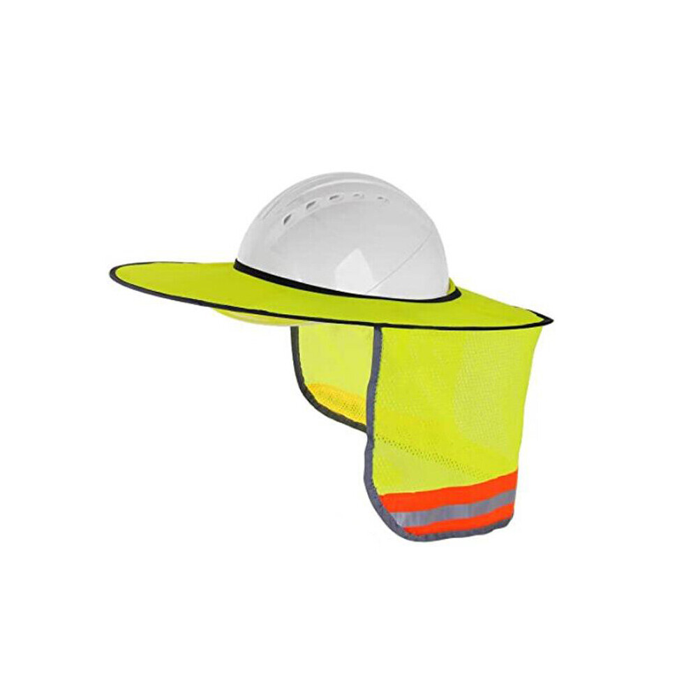 High Visibility Reflective Hard Hat Sunshield Full Brim Mesh Neck Sunshade For Hardhats 5063131557282