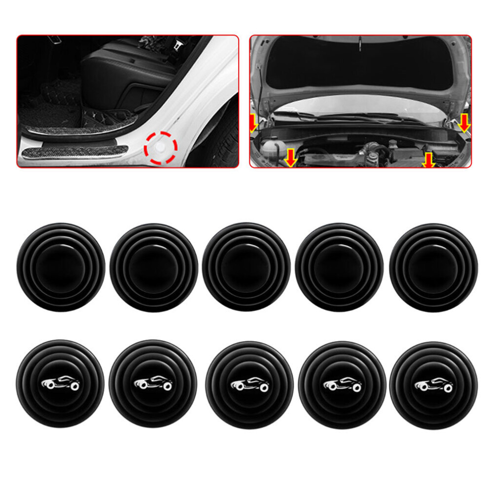 10Pcs Car Door Bumper Protector Sticker Universal Shock Absorbing Gasket Bumper Protector For Most Truck Suv Vehicle Accessories 5063131439731