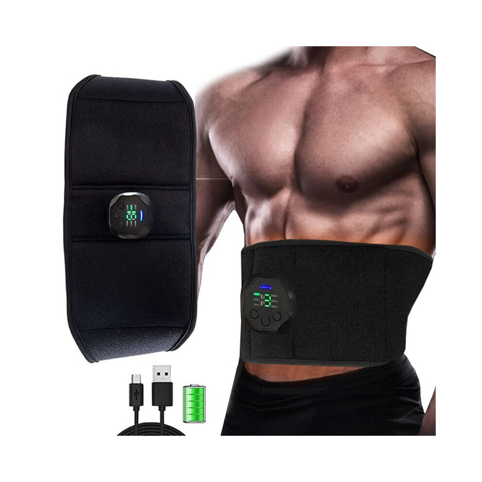Wejoy Ems Muscle Stimulator Abdominal Trainer Body Vibration Massage Slimming Belt Waist Ab Machine Fitness Workout Equipment Dropship