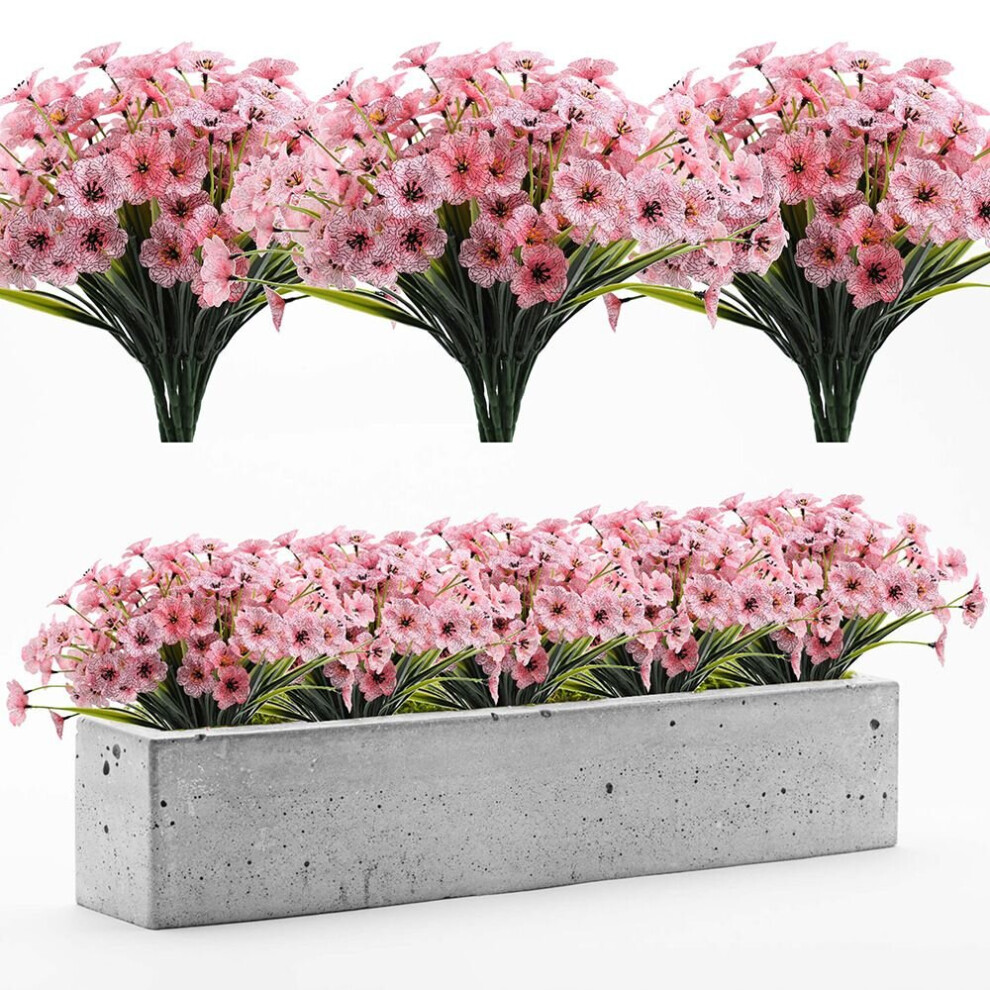Faux No Fade Window Box Decorating Outdoor Fake Flowers Artificial Flowers Porch Decor Plastic Plants Garden
