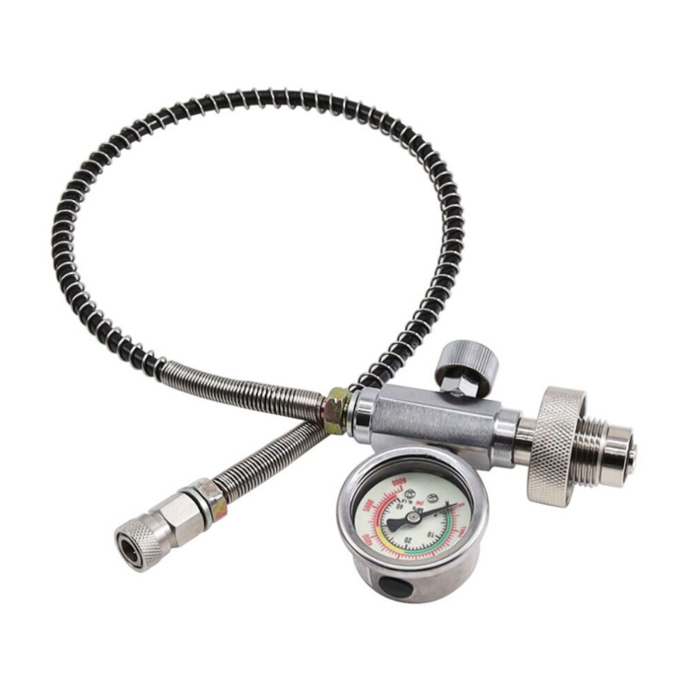 Paintball PCP Air Tank Fill Station Scuba Cylinder Regulator PCP Rifle HPA Stainless Steel DIN G5/8-14 Diving Charging Adapter