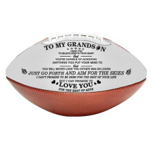 Anti-deformation Rugby Game Ball Size 9 PVC Rugby Ball Blessings Word Anti Corrosion Inflatable Match Rugby Ball for Gift