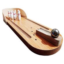 Desktop Bowling Game Set Indoor Wooden Mini 1 Set Parent-Child Interactive Toys Christmas Xmas Gifts Intelligence Development