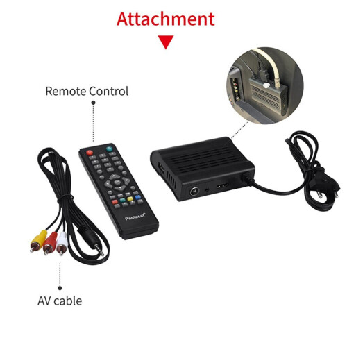 DVB-T2 TV Tuner Receiver Digital Terrestrial Support H.265 AV USB HD Remote Control Set Top Box TV Decoder With Remote Control 2