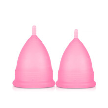 2PCS New Medical Silicone Menstrual Cup S+L Foldable Silicone Cup for Clean Menstrual Period Cup Lady Menstrual Collector
