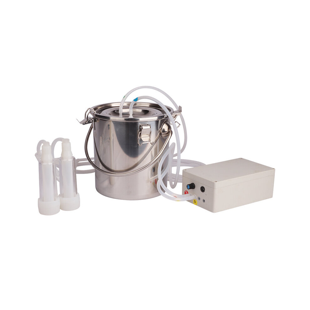 5L Electric Milking Machine For Goat 220V Pulsating Milking Machine Stainless Steel Milker Bucket Farm Livestock Tool Wejoy