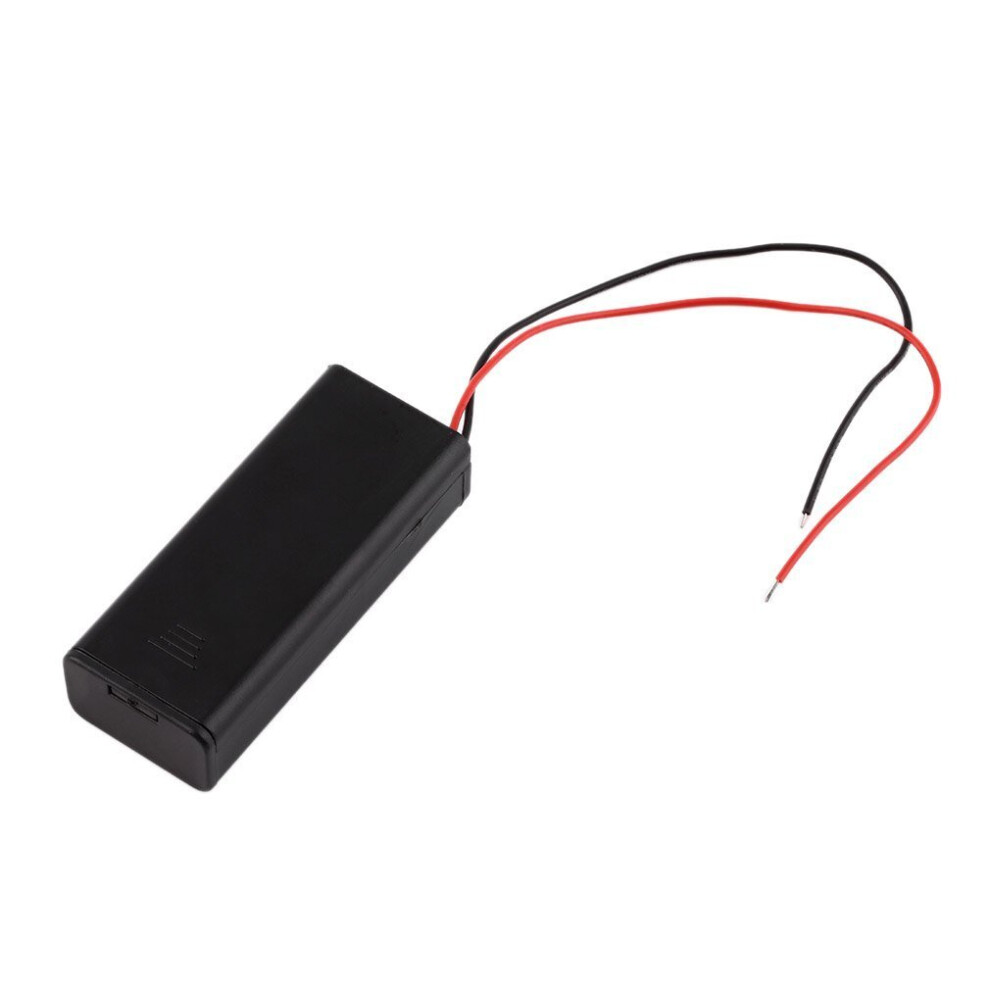 Battery Case Box Holder For 2-Aaa Battery With On/Off Switch Wire Leads 5063131634402