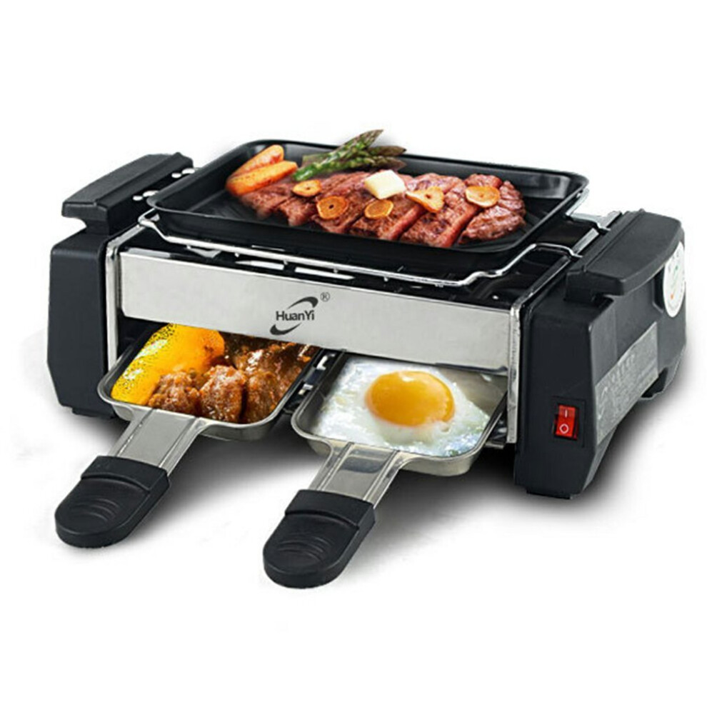 Electric Indoor Searing Grill Bbq Grill Removable Grill Griddle Plates Smokeless Easy-to-Clean Nonstick BBQ Grill Barbecue Tool