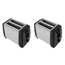 Toaster 2 Slice Stainles Steel Bread Extra Wide Slot Compact Toasters,Electrical Small Bread Machine for Waffles
