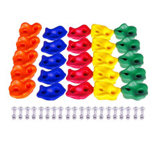 1-10pcs Children Kids Rock Climbing Wood Wall Stone Hand Feet Holds Grip Kits Without Screw Climbing Equipment Outdoor Game Toys