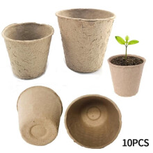 10Pcs 6/8cm Plant Grow Pot Paper Nursery Cup Starters Home Garden Tools Flower Pots Herb Fruits Vegs Kit Biodegradable