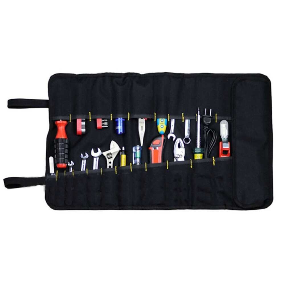 22 Pockets Hardware Tool Roll Pliers Screwdriver Spanner Carry Case Pouch Bag 5063131598216
