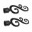 2pcs Assorted Decorative Window Curtain Pole End Drape Rod End Finals Head Treatment Accessories, Inner Dia. 22mm 2