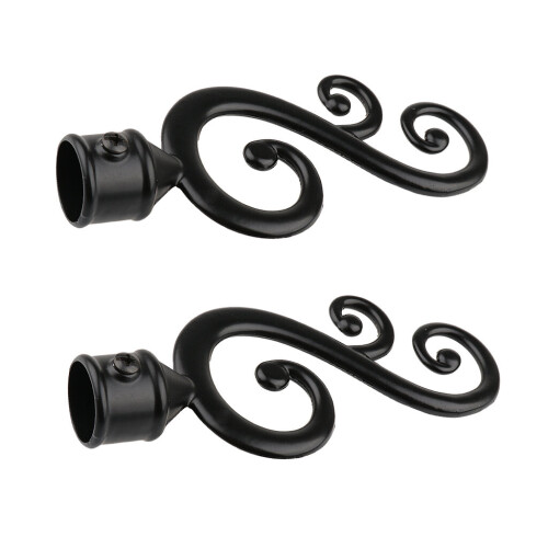 2pcs Assorted Decorative Window Curtain Pole End Drape Rod End Finals Head Treatment Accessories, Inner Dia. 22mm 1