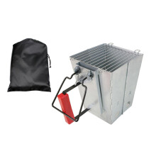 Charcoal Chimney Starter BBQ Accessory Galvanised Iron Charcoal Starter, Collapsible, Easy to Assemble