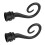 2pcs Assorted Decorative Window Curtain Pole End Drape Rod End Finals Head Treatment Accessories, Inner Dia. 22mm 5