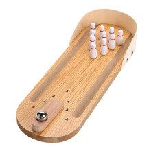 Child Toys Wooden Mini Desktop Bowling Game Toy Set Fun Indoor Parent-Child Interactive Table Game Bowling Developmental Toy