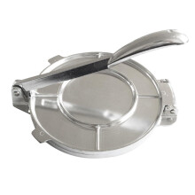 Foldable 8 Inches Uncoated Aluminum Heavy Duty Dough Press Tortilla Maker Bakeware Pie Tools Durable Hand Press Type
