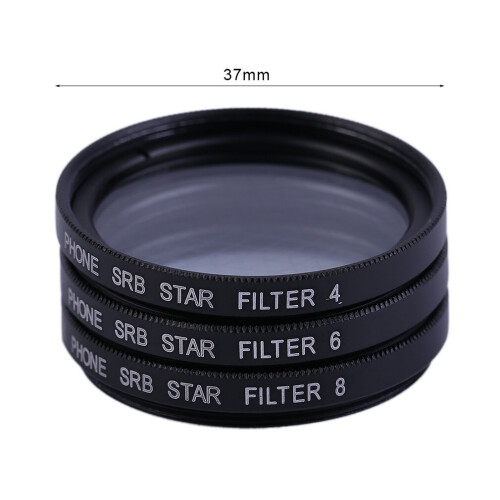 MATEM3 37MM Smart Phones Filter Lens Round Shape 4/6/8# Filter Len+Len Clip 2
