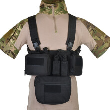 Tactical H-harness Chest Rig Vest Army Pack Magazine Down Hanger Utility Belly Pouch Molle Men Nylon Airsoft Hunting Accessories