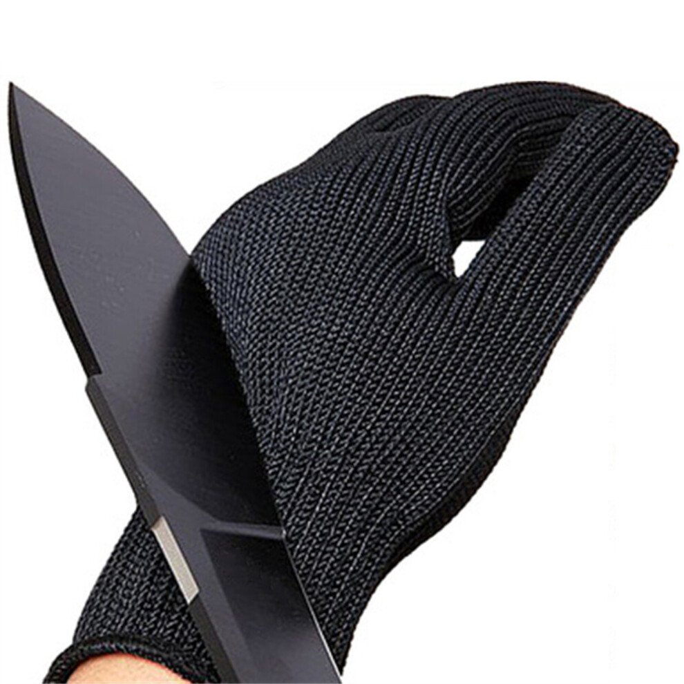 Black Level 5 Anti Cut Gloves Steel Wire Metal Mesh Safety Protection Gloves Kitchen Butcher Working Gloves Cut Fish Meat Garden 5063131580822
